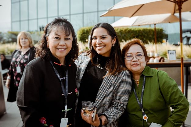 Fairfield employees happy to socialize face to face again at our Back to the office happy hour at our brand new corporate office.