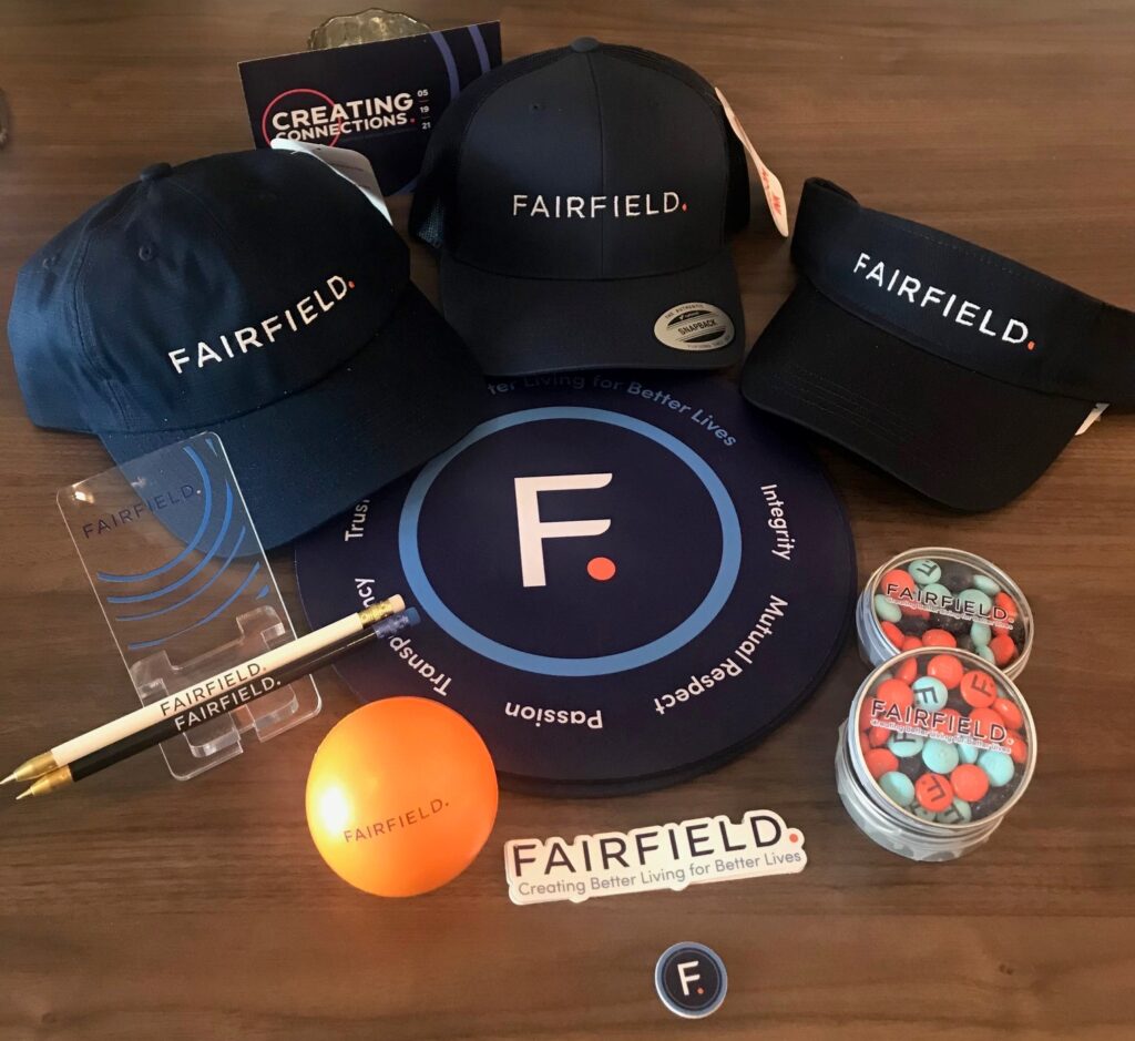 New Fairfield branded swag