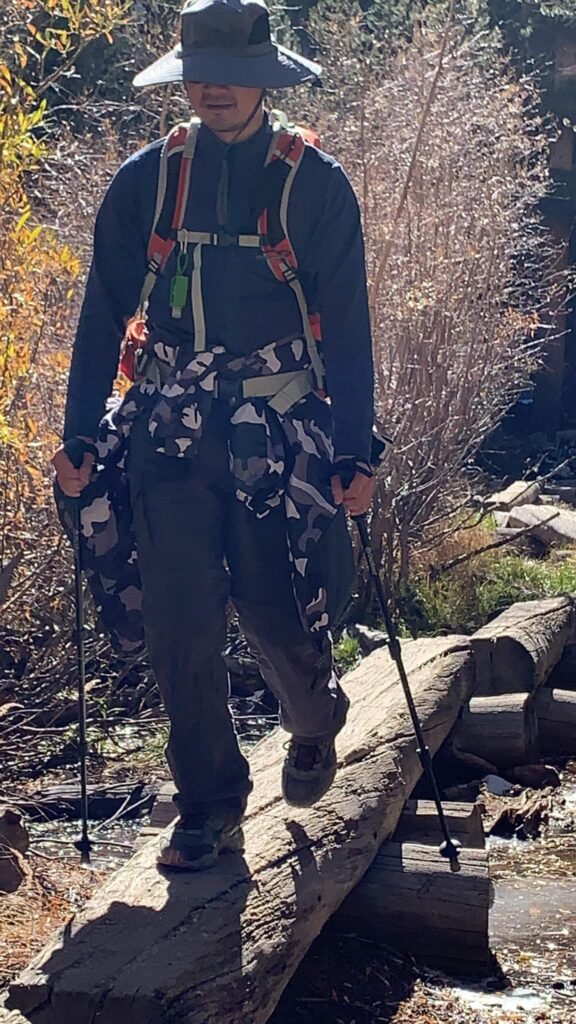 Peter hiking Mt. Whitney