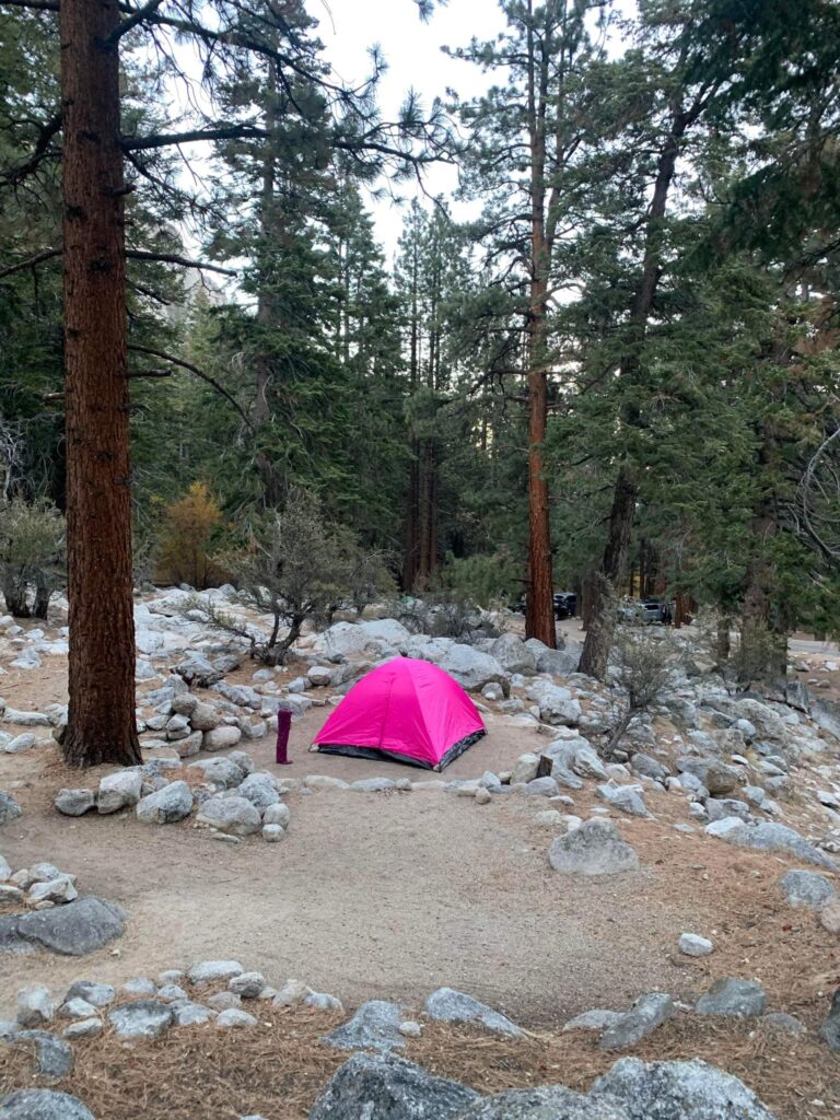 Overnight camp on Mt. Whitney